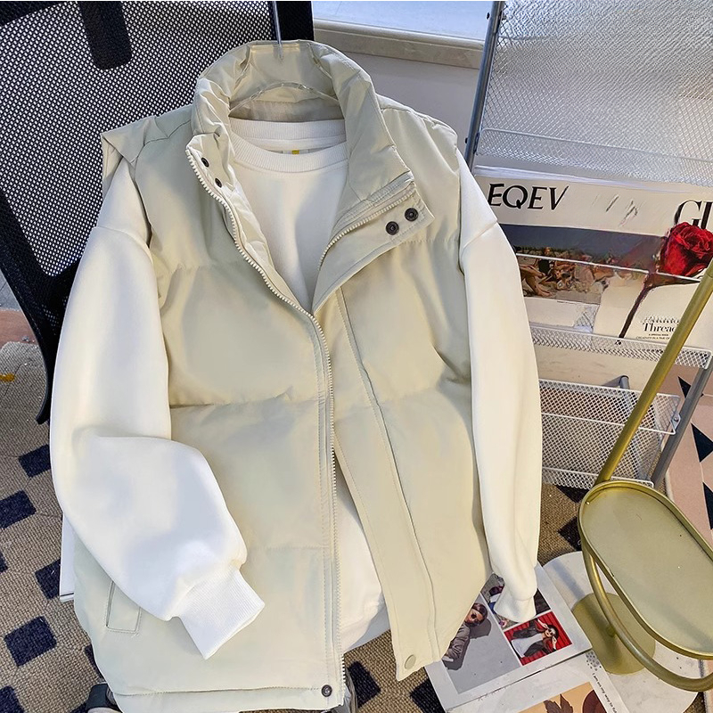 冬季加棉马甲潮牌加厚棉服马甲男立领保暖坎肩背心新款秋冬外套男