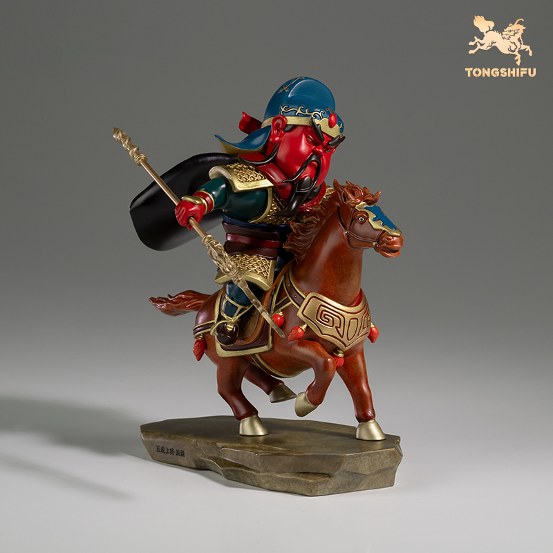 【孤品】铜师傅 《Q版五虎上将》关羽桌面客厅铜摆件
