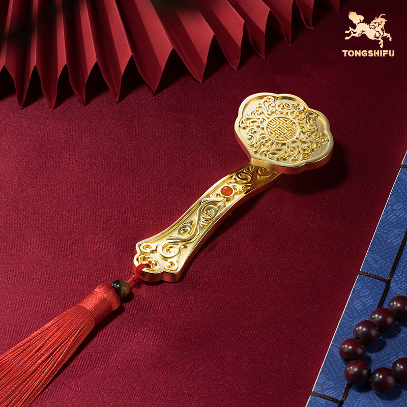 铜师傅 《如意人生》客厅桌面真金鎏镀铜摆件 家居装饰工艺品