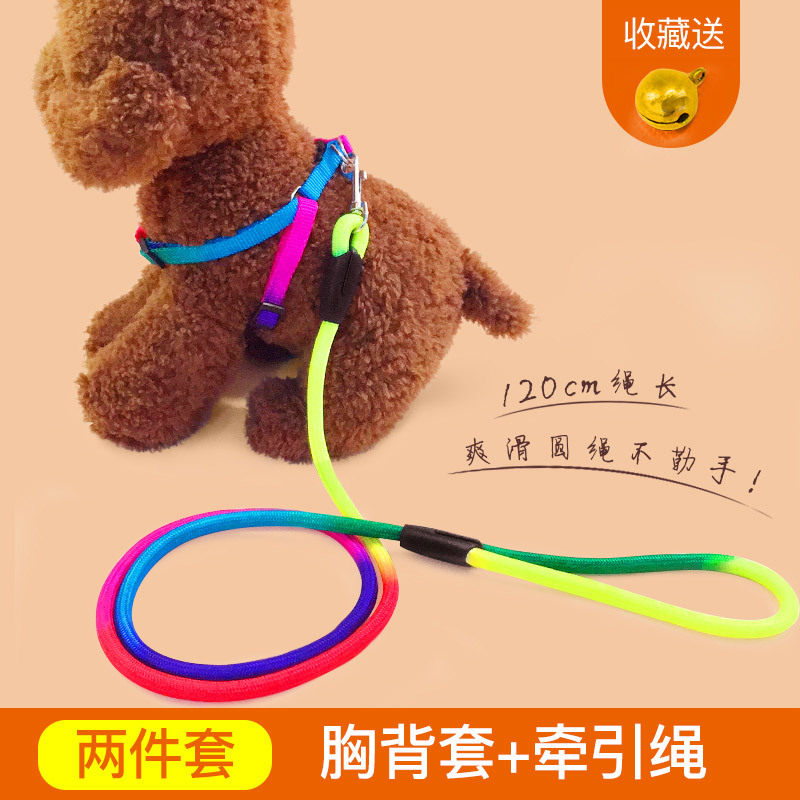小鹿犬专用牵引绳细带幼犬狗狗反光背心式小型犬绳子可调节用品
