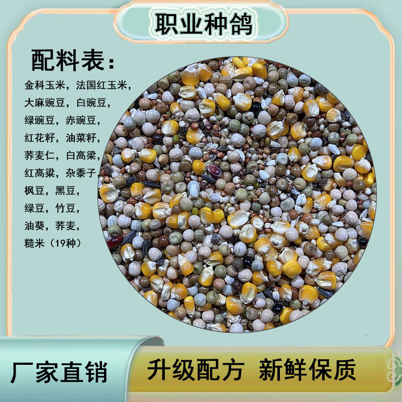 龙领鸽粮 无小麦职业种鸽粮10/20/50斤包邮信鸽赛鸽鸽子包邮