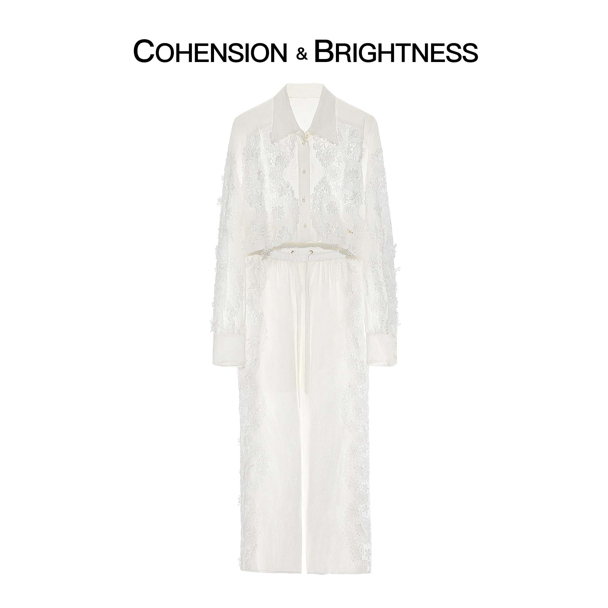 凝慧真的好【恋恋汀兰】翻领镂空水熔花轻奢上衣TP163