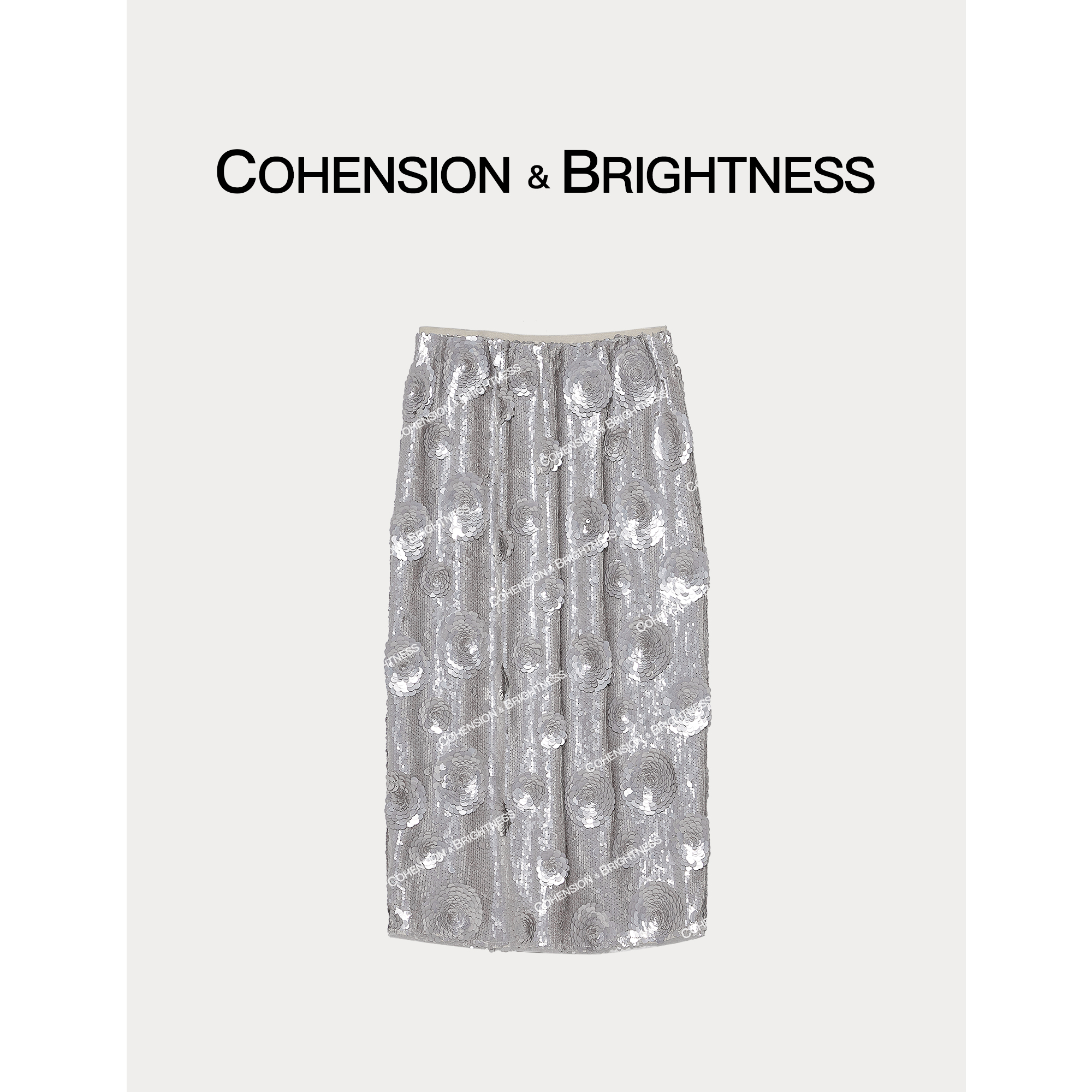 凝慧真的好【瑰丽晨曦】奢华手工珠片立体玫瑰花半裙QP110