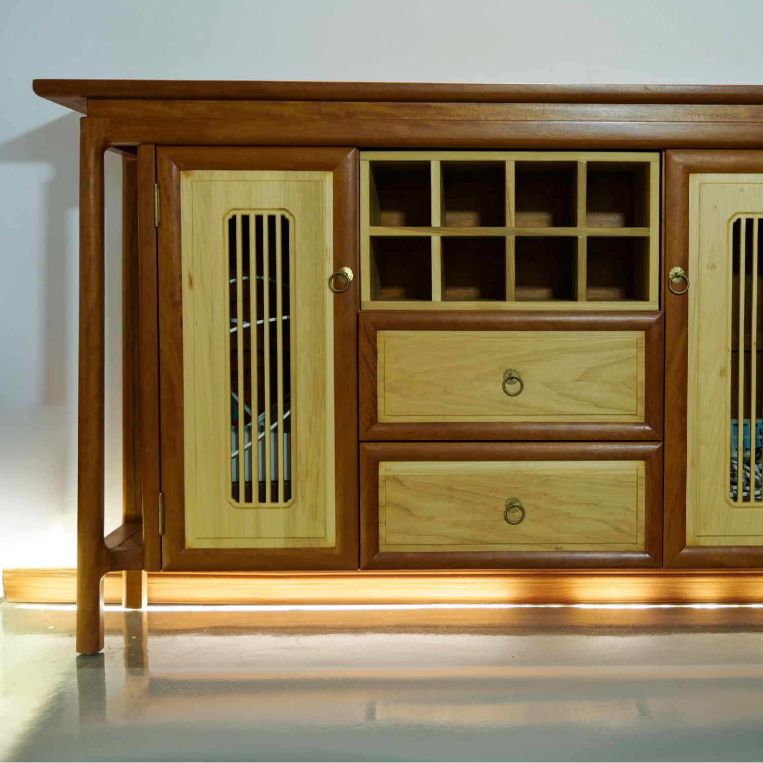 非洲柚木硬枫案台柜