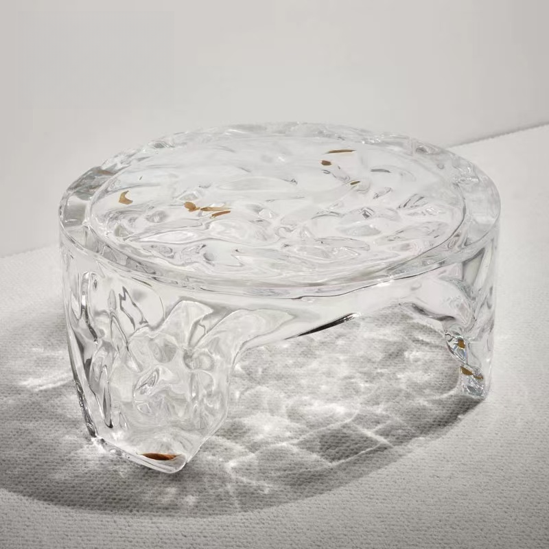 【BENNY本尼家】TY18轻奢亚克力透明冰雕·圆形茶几家用简约铂晶茶台