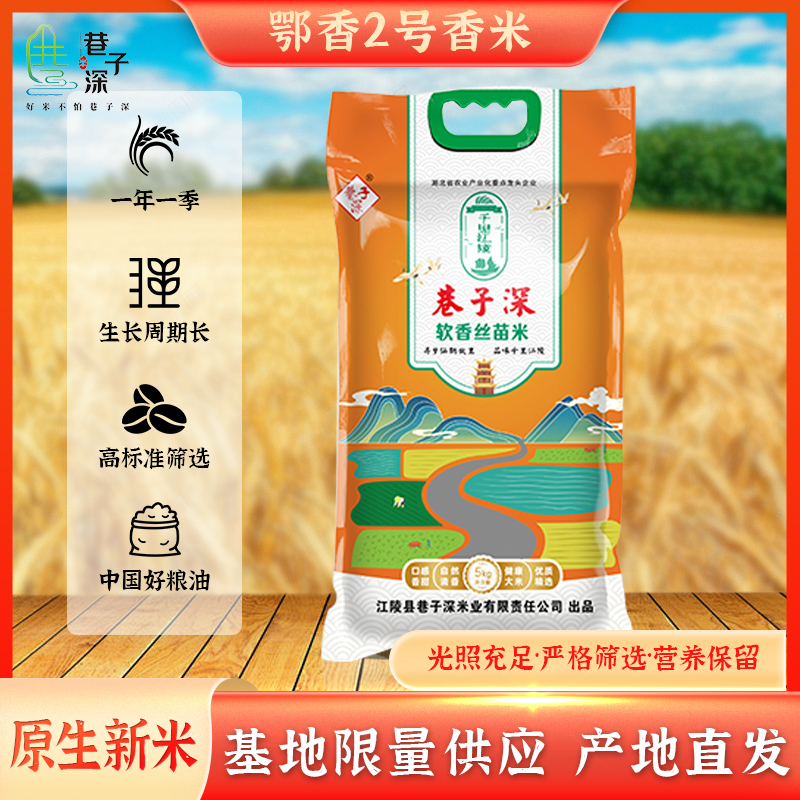 巷子深湖北鱼米之乡2024年新米软香丝苗米口感软糯拍5斤发10斤