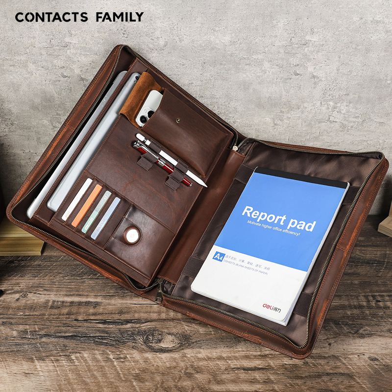 适用macbookair的电脑包带airtag位14寸牛皮苹果笔记本电脑保护套