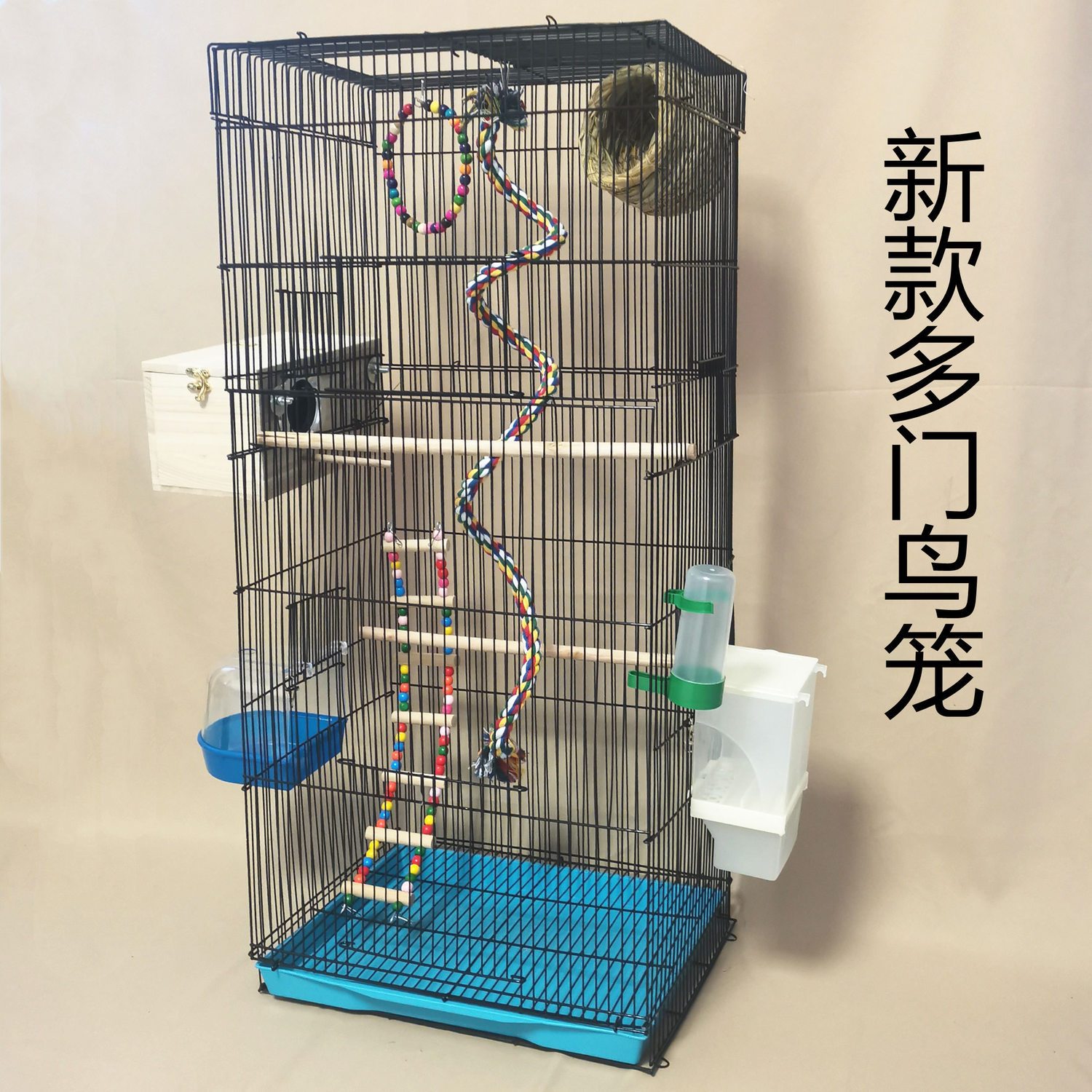 【新疆西藏包邮】加高鹦鹉鸟笼豪华特大铁丝繁殖鸟笼子虎皮牡丹玄