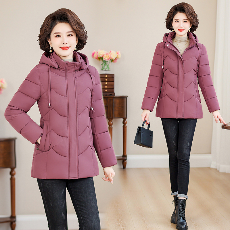 200斤中年妈妈棉衣加厚保暖棉服修身显瘦棉袄外套洋气时尚棉服819