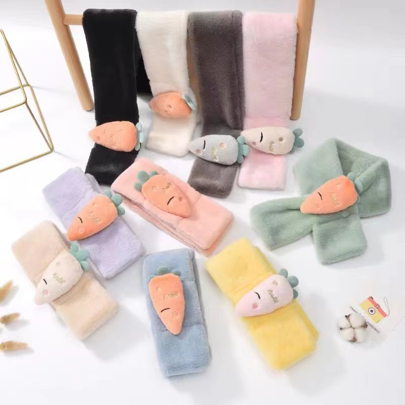 【上新体验】围巾冬季加厚保暖百搭新款毛毛围巾1岁-12岁