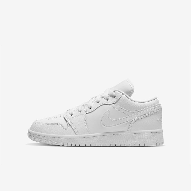 Air Jordan 1 Low GS AJ1女款纯白小白鞋低帮休闲鞋553560-130_二手商品