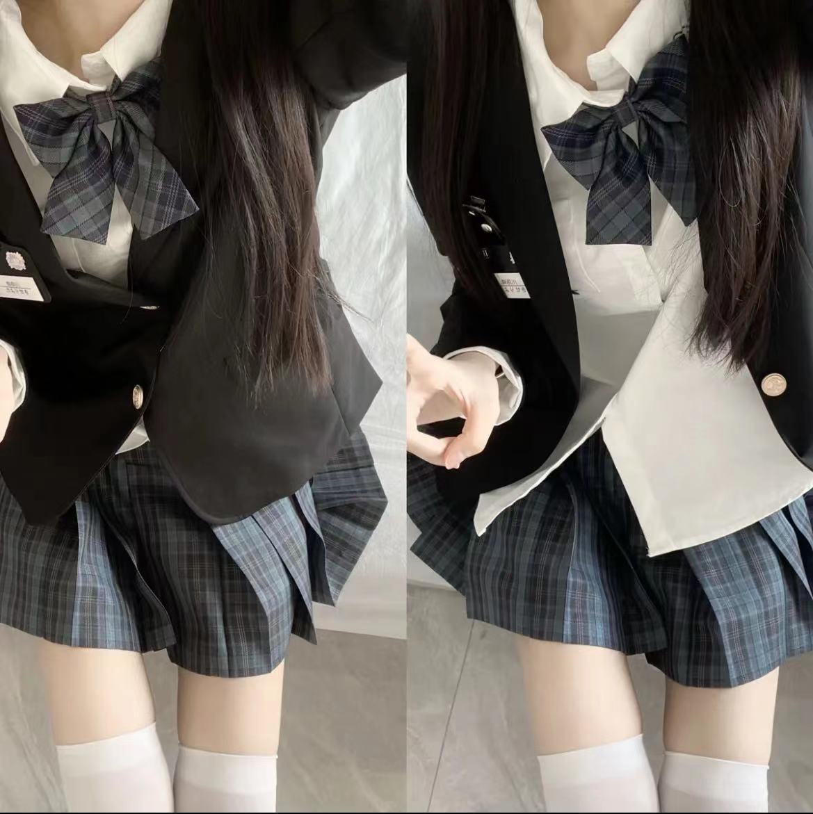 川岛琦【小海苔】JK格裙正品日系成品布学院风制服百褶夏季jk学生