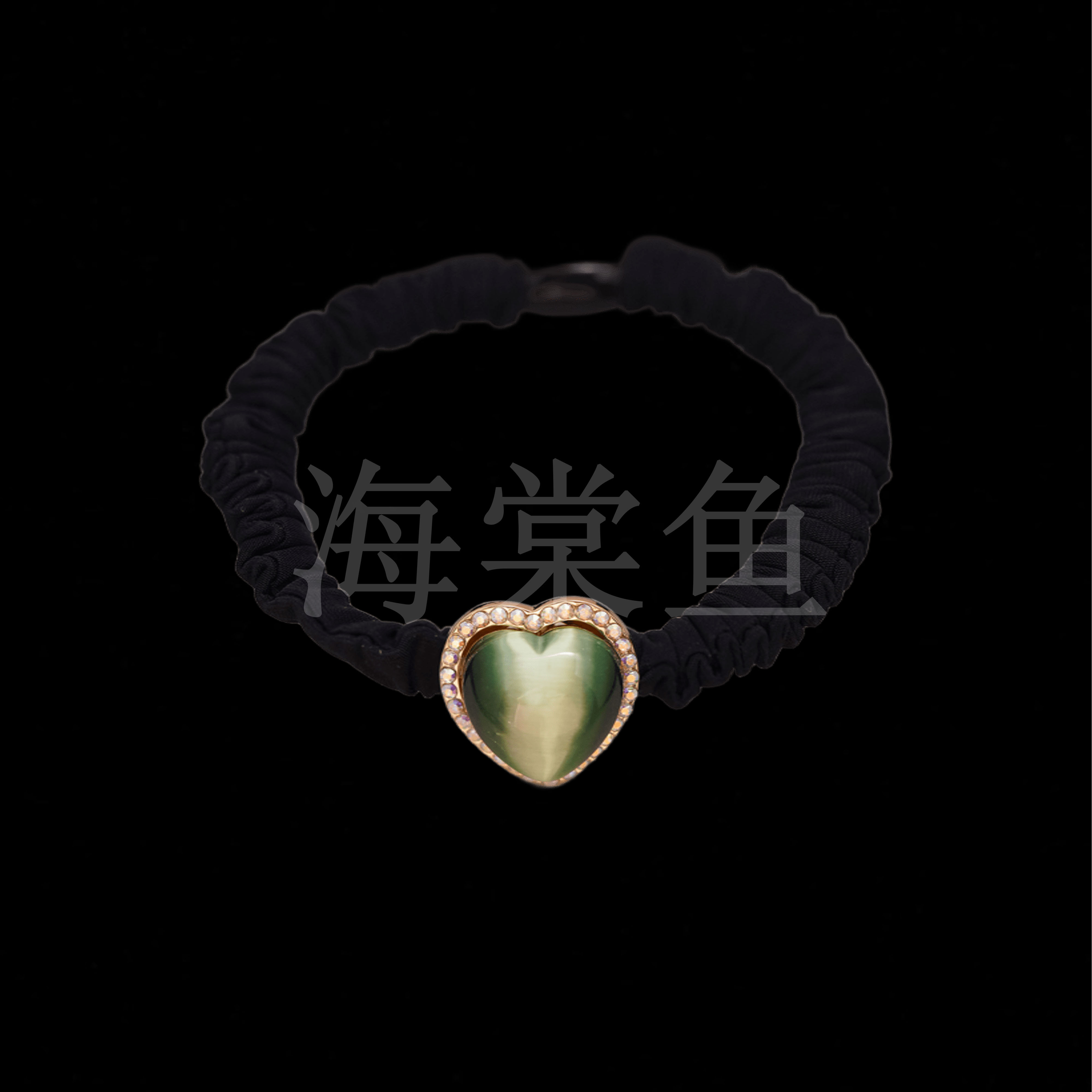 FJ2173绿色爱心头绳