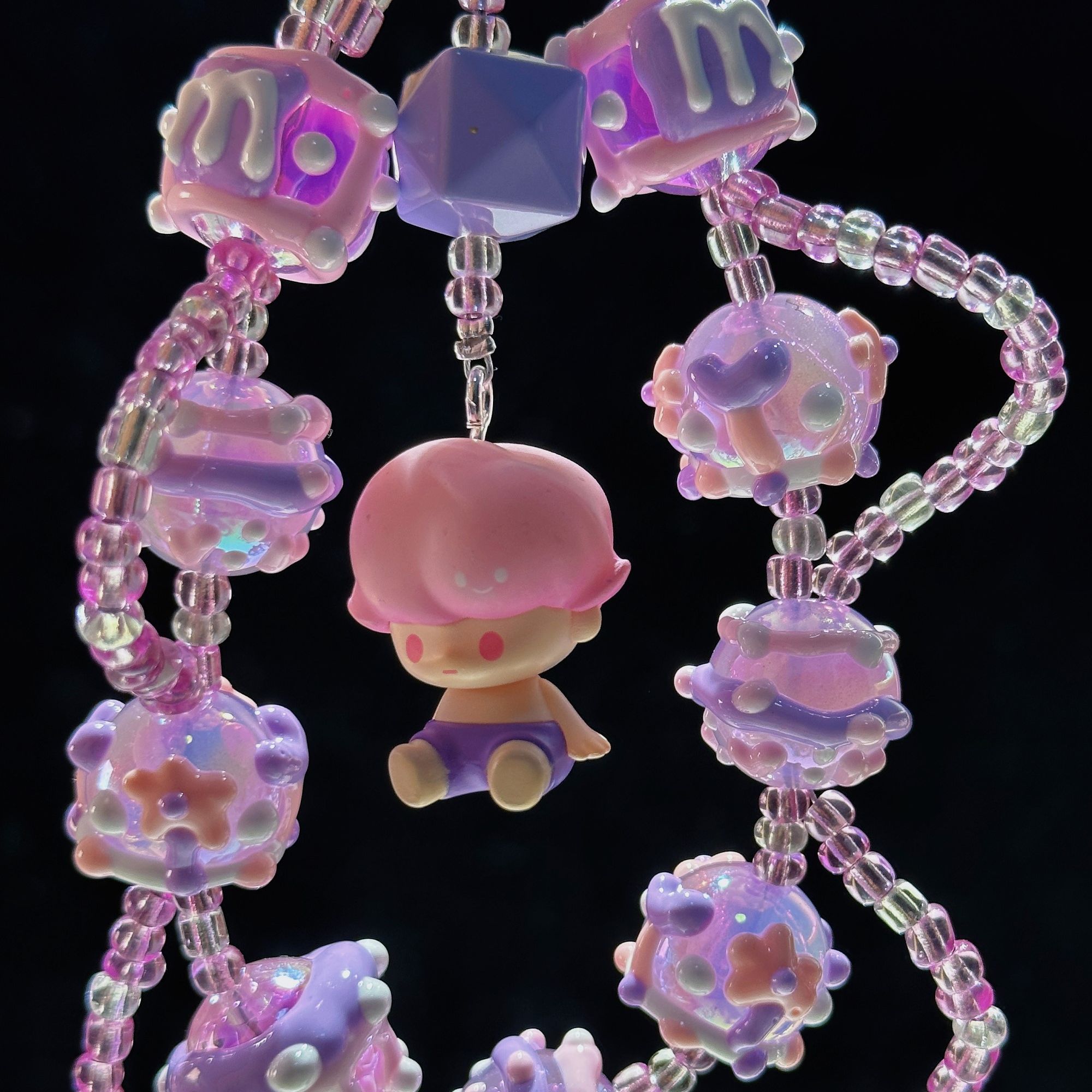 重油 手机链包包链全手绘手工DIY