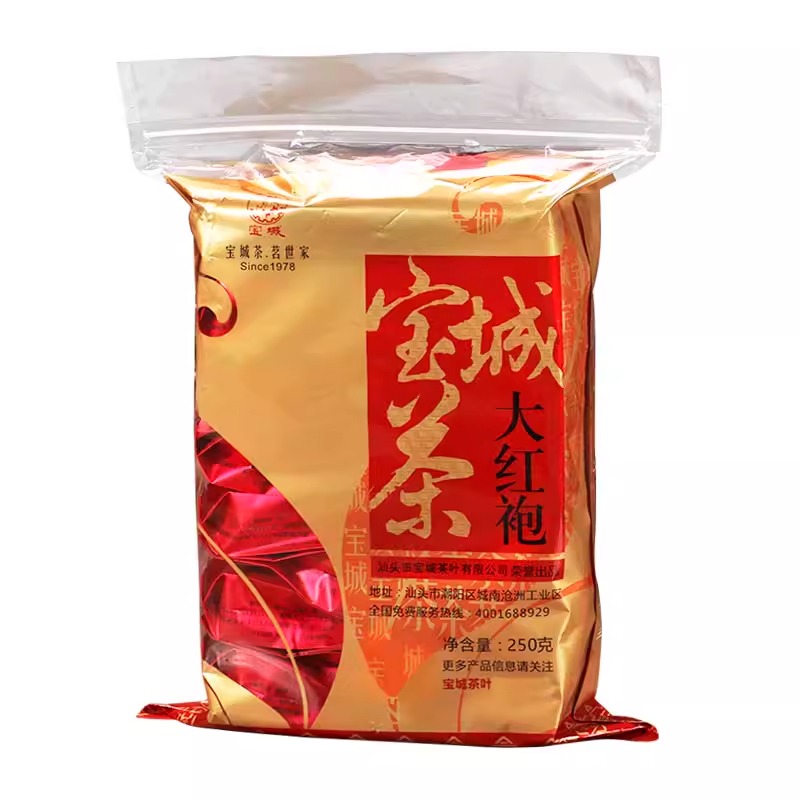 宝城红牡丹大红袍茶叶岩茶叶浓香型250g袋装传承乌龙茶小泡装耐泡