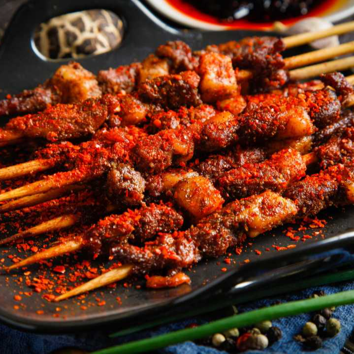 鸿美康黑椒牛肉串户外自助烧烤半成品冷冻牛肉肩部肋条10串130克