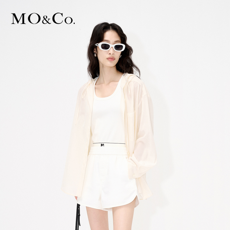 【赵老板专属】【尤莱特】MOCO夏三醋酸混纺通连帽衬衫MBC2SHT009