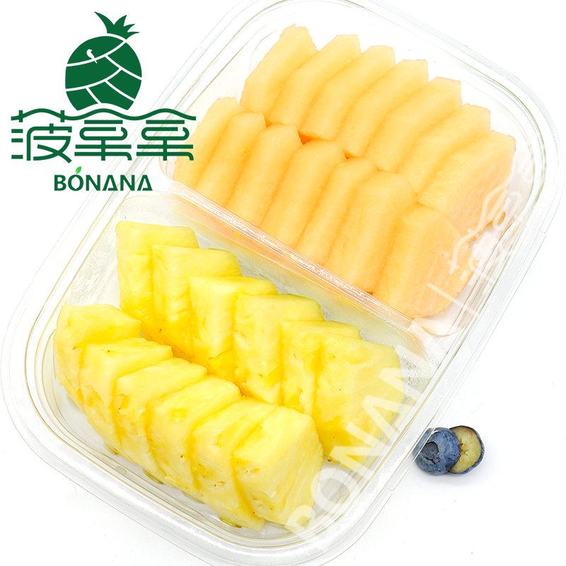【双拼果切】凤梨+哈密瓜 350g