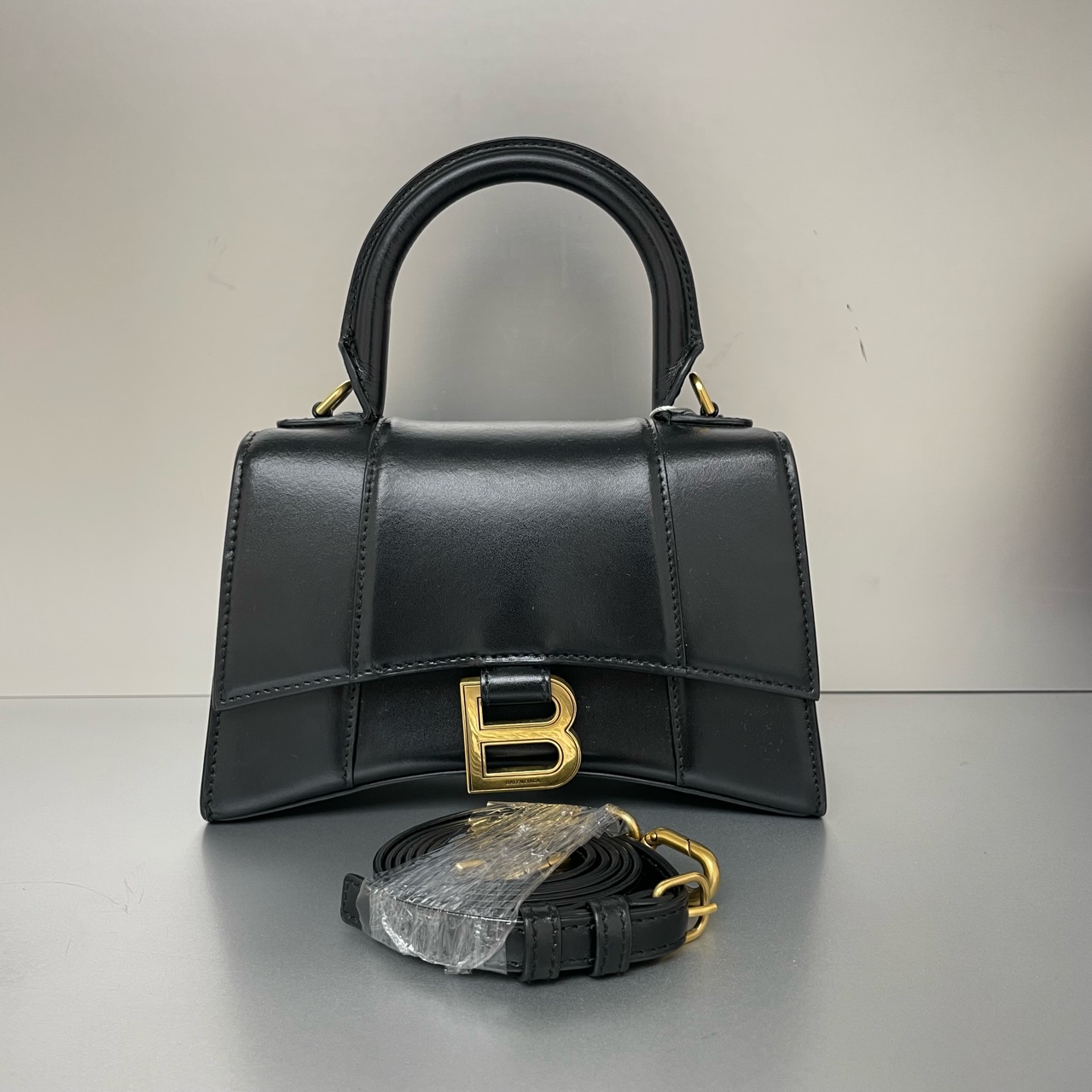 99新 Balenciaga/巴黎世家 沙漏包 黑金xs 99新 陈辰奢选