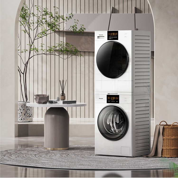 【爆款】松下洗衣机洗烘套装N10P+EH900W白月光系列
