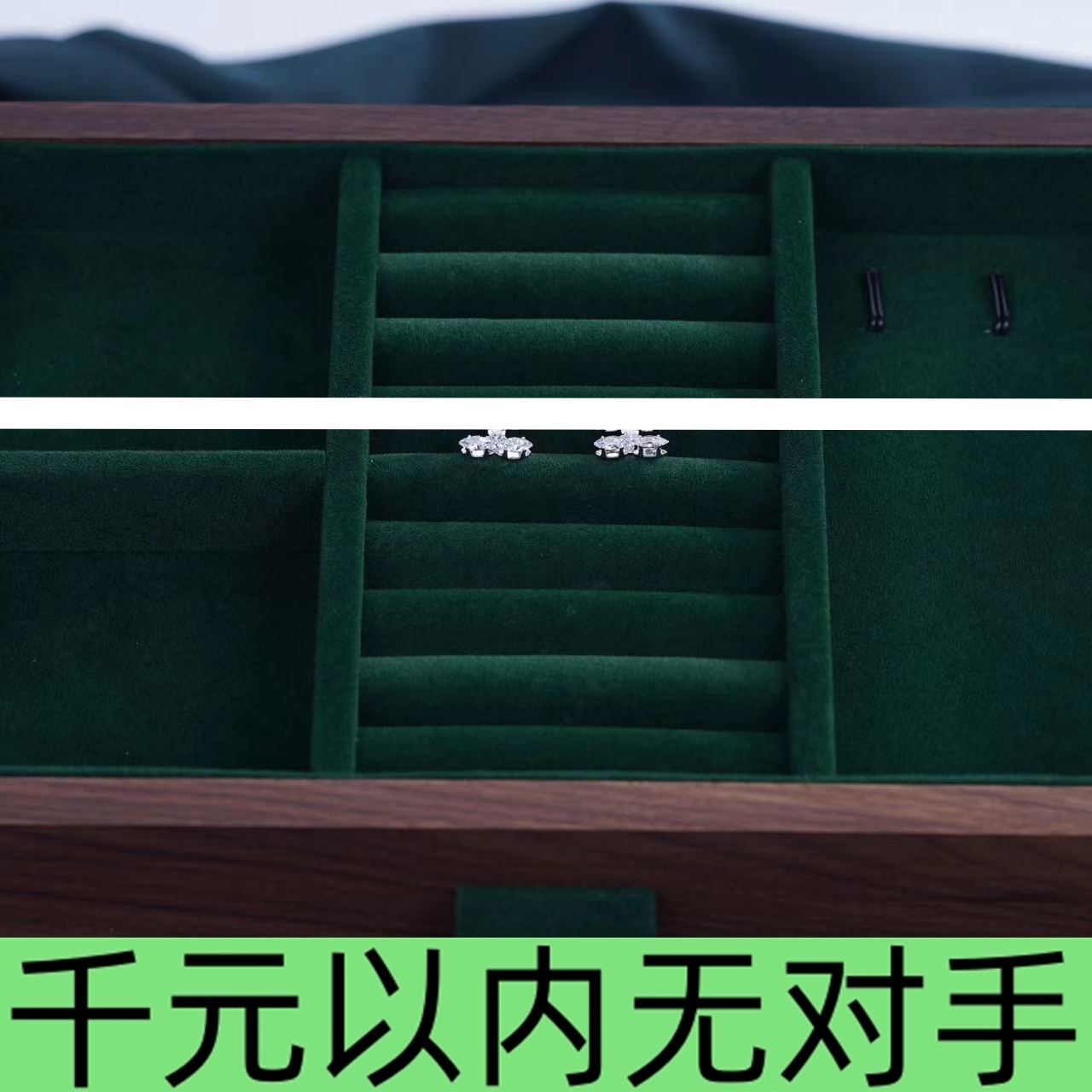 铜合金耳饰 欧货K1067精致甜美小香风锆石双C耳扣女时尚名媛风