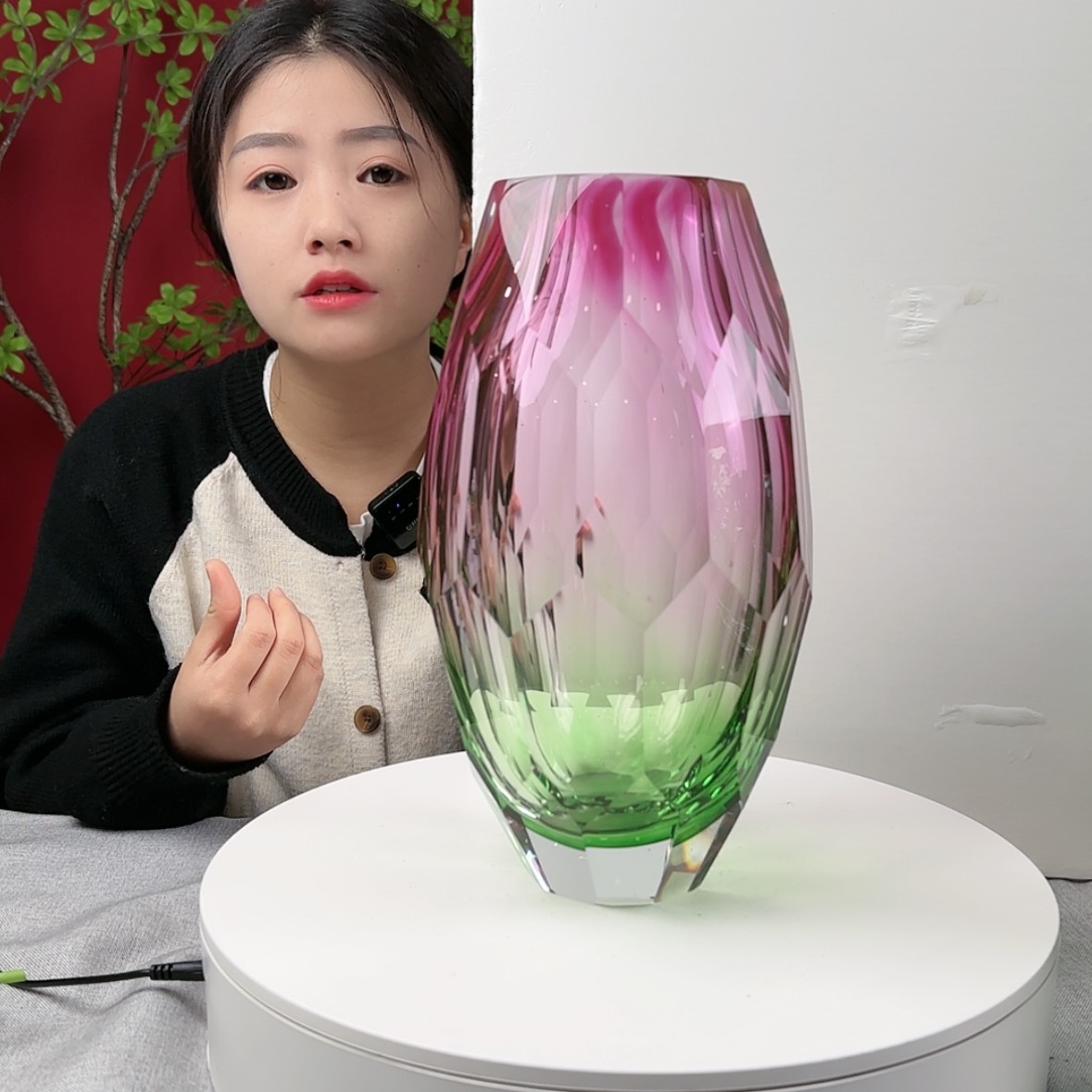 【闪购商品】玻璃茶宠琉璃花瓶