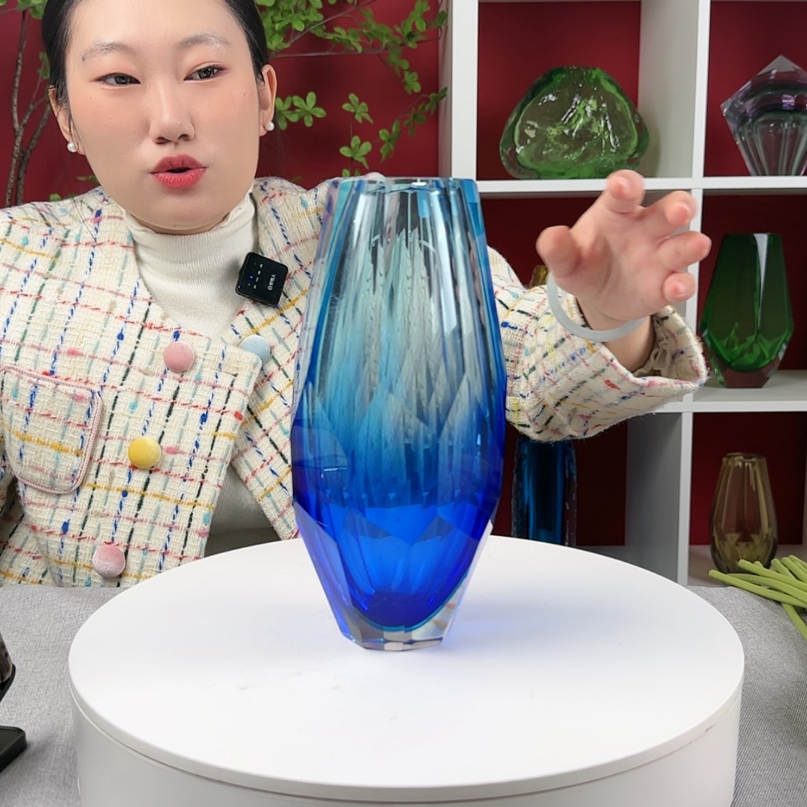 【闪购商品】玻璃茶宠烧*子琉璃花瓶微瑕