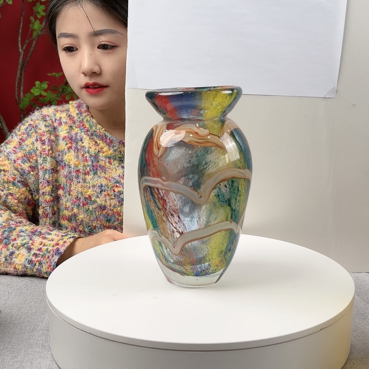 【闪购商品】玻璃茶宠苏*尔琉璃花瓶