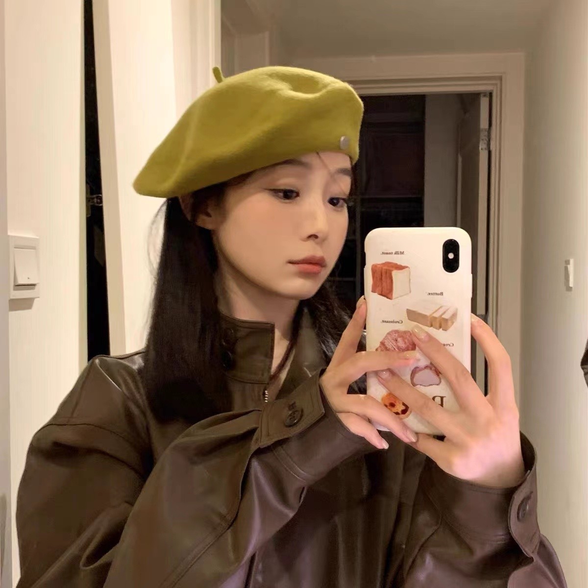 高品质贝雷帽女秋冬百搭气质复古画家显脸小