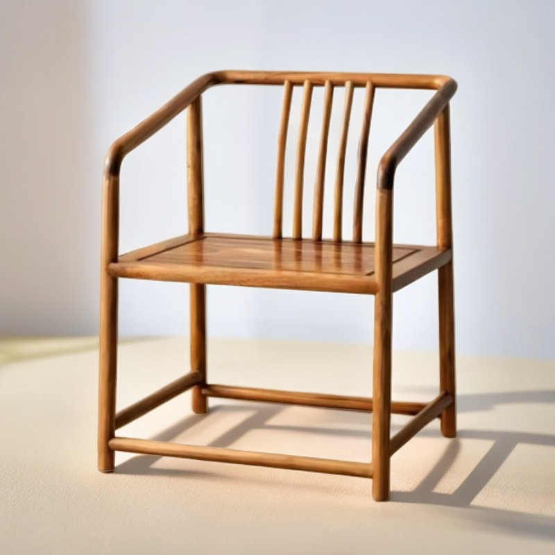 新中式实木阳台家具宿舍大禅椅家用禅意桌椅茶椅餐椅43*60*50*80