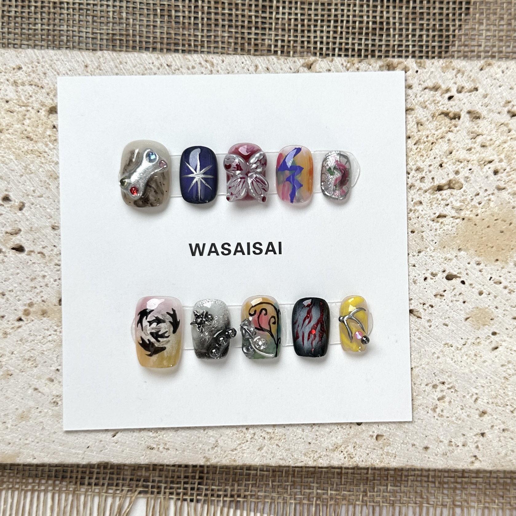 【迷】孤品 哇噻噻轻奢纯手工美甲高级气质定制穿戴甲显白