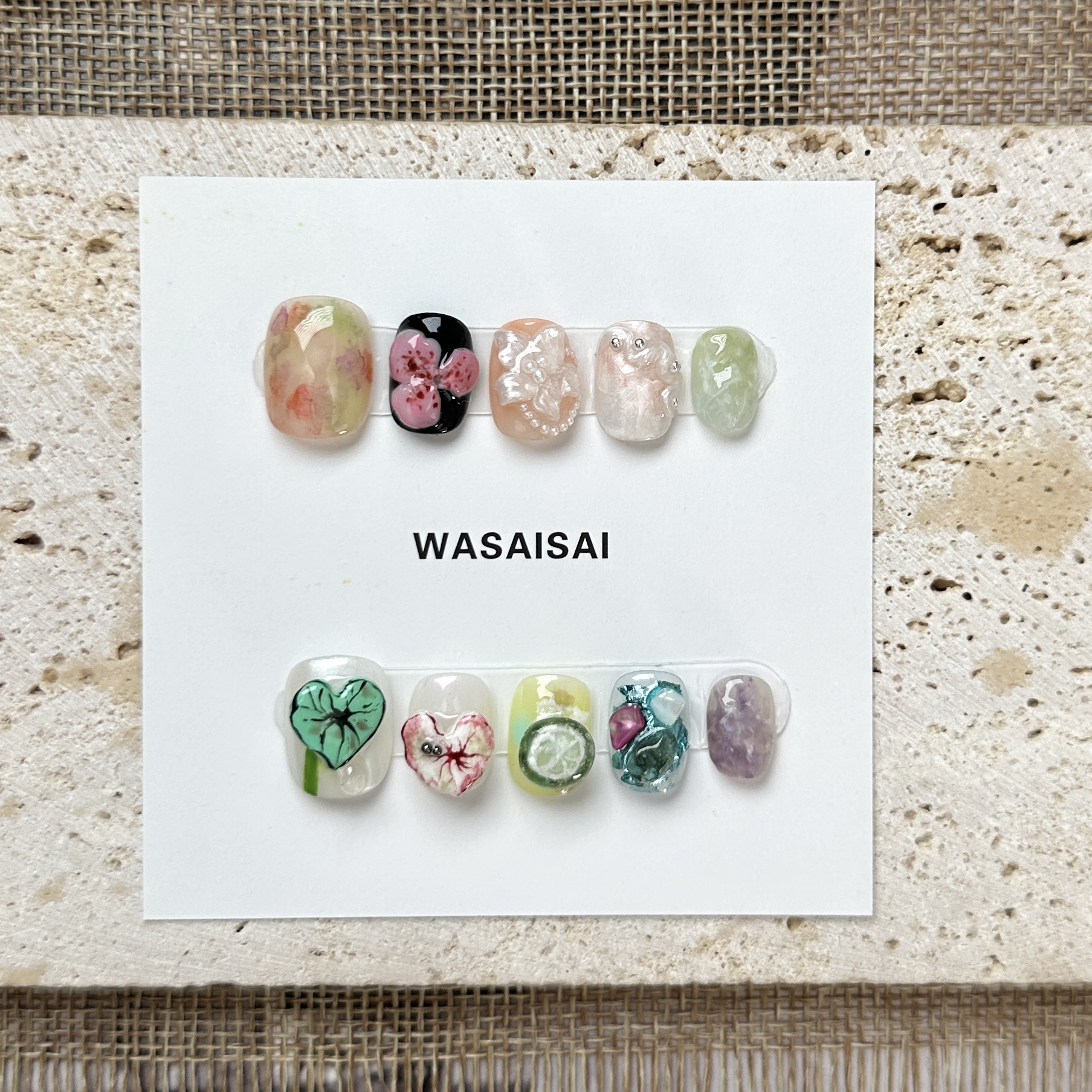 【雨亭】孤品 哇噻噻轻奢纯手工美甲高级气质定制穿戴甲显白