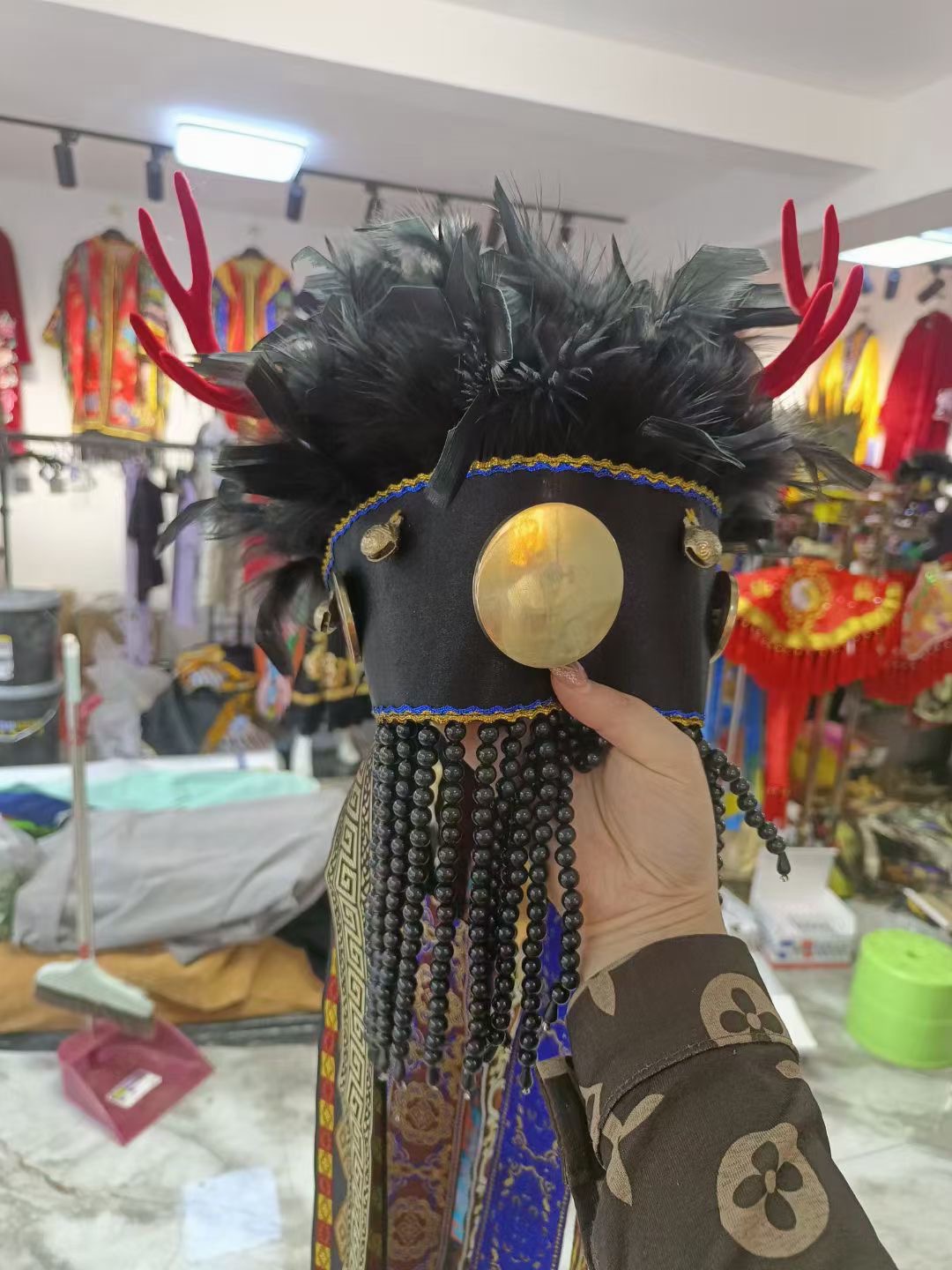 萨满男女鹿角款神帽