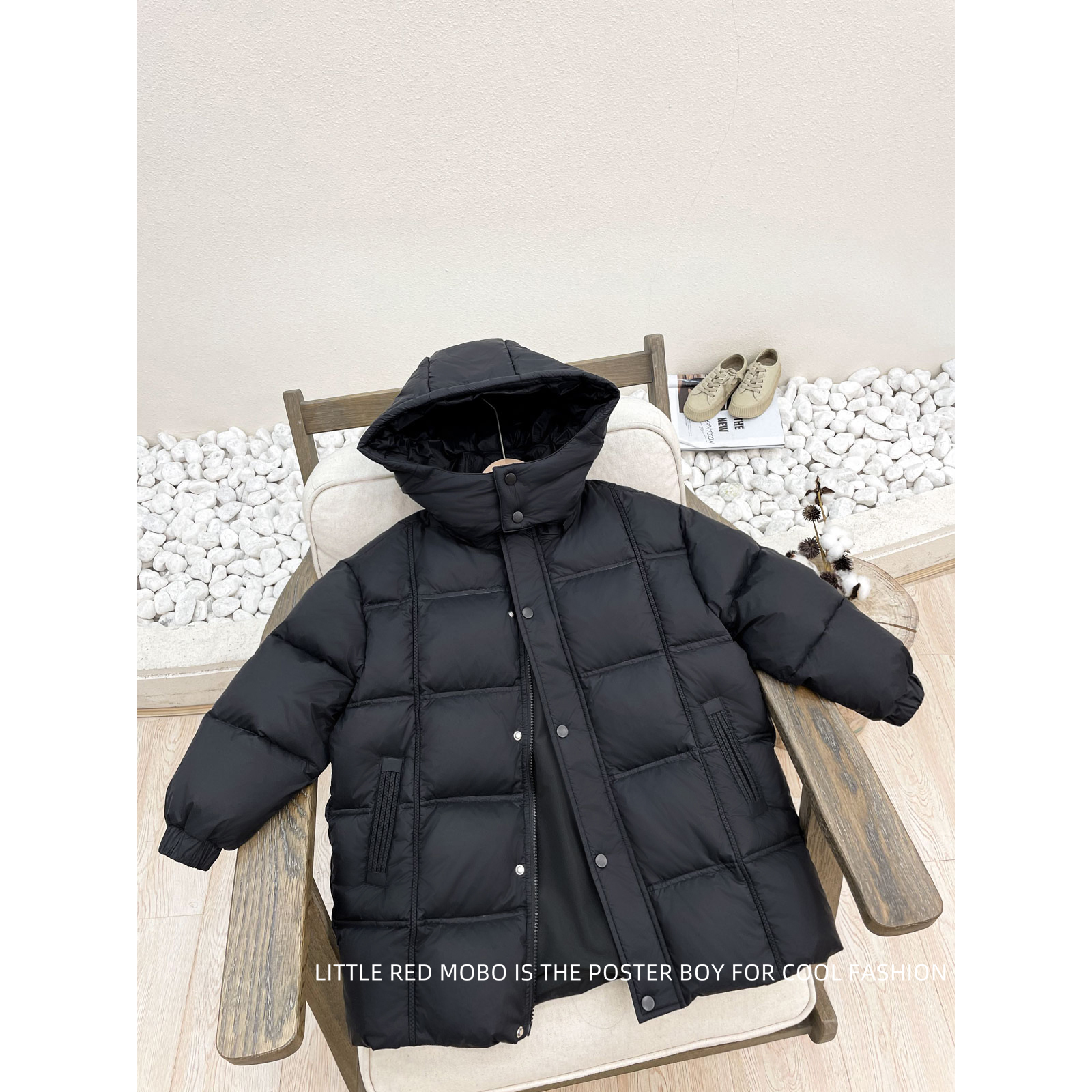 【现现】童装男儿童羽绒服90白鸭绒2025秋冬季韩版新款MMY84575-2