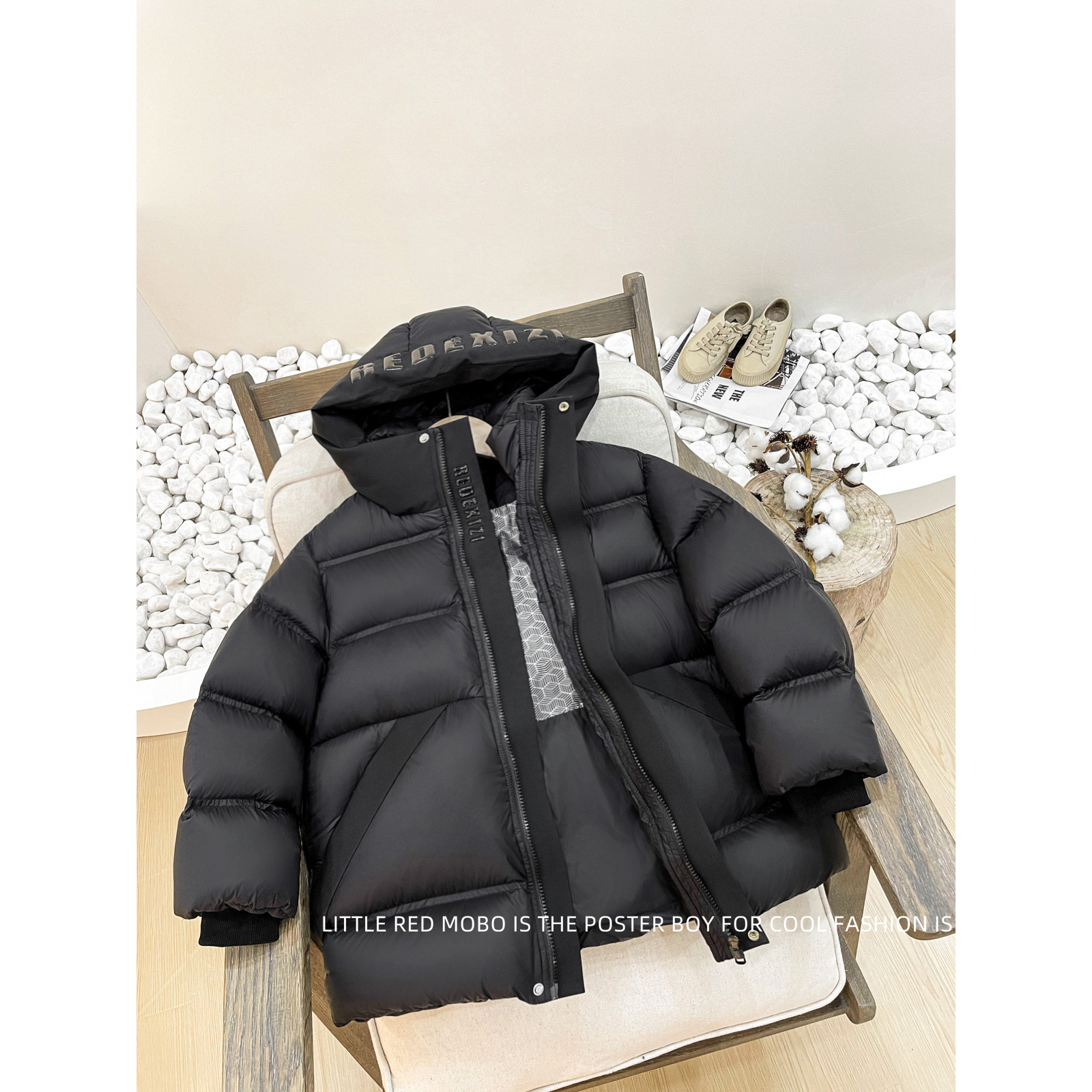 【现现】童装儿童羽绒服90白鸭绒2025冬季新款男童冬装外套MMY84626