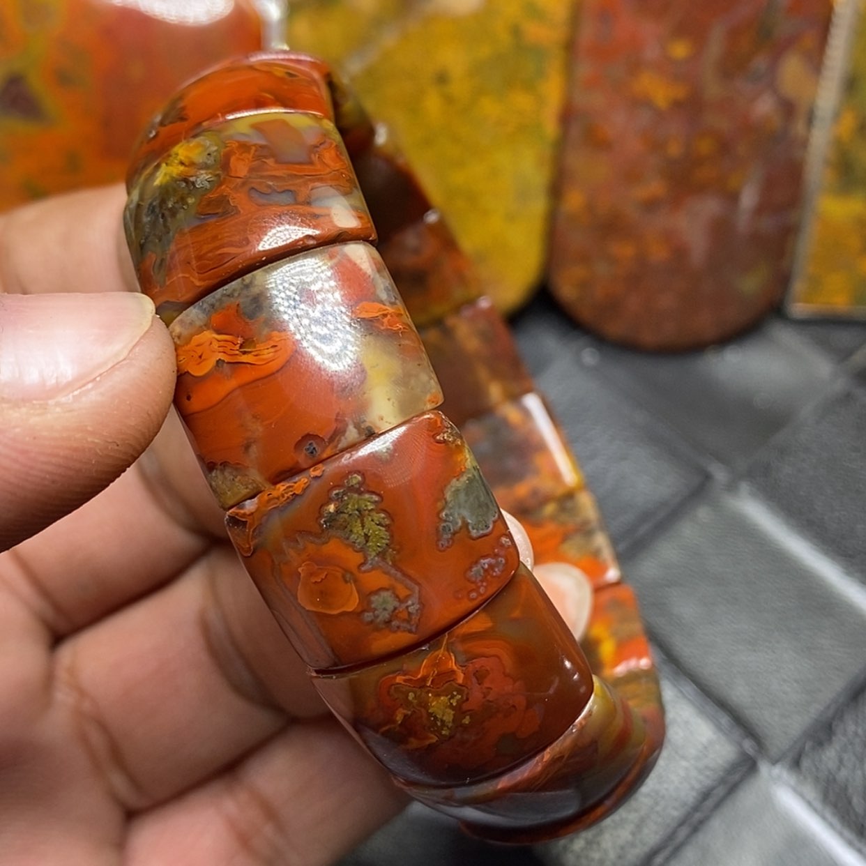 【闪购商品】玛瑙/玉髓手链未镶嵌雨**荷