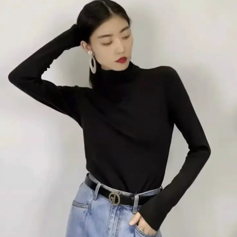 GIRDEAR/哥弟美式热力感恒温雅丹极简风显瘦肌底打底衫/1300536
