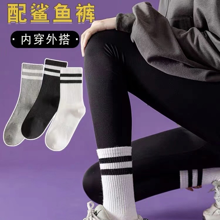 【时尚保暖中筒棉袜】孕妇秋冬季搭配鲨鱼裤的棉袜女中筒袜