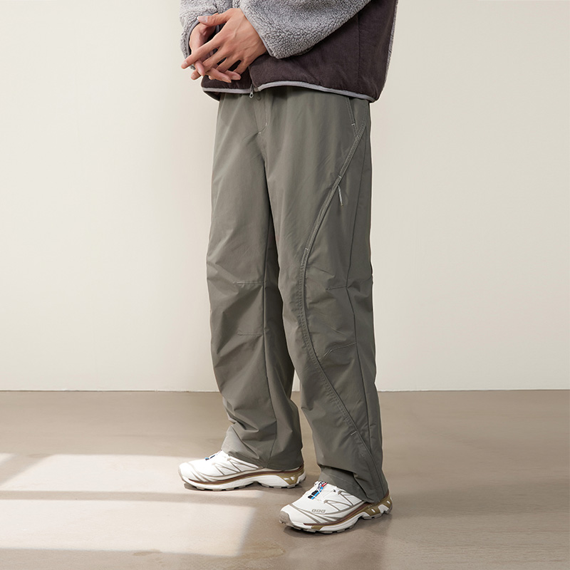 NOTHOMME山系户外Teflon三防运动裤骑行徒步撞色车线分割长裤男