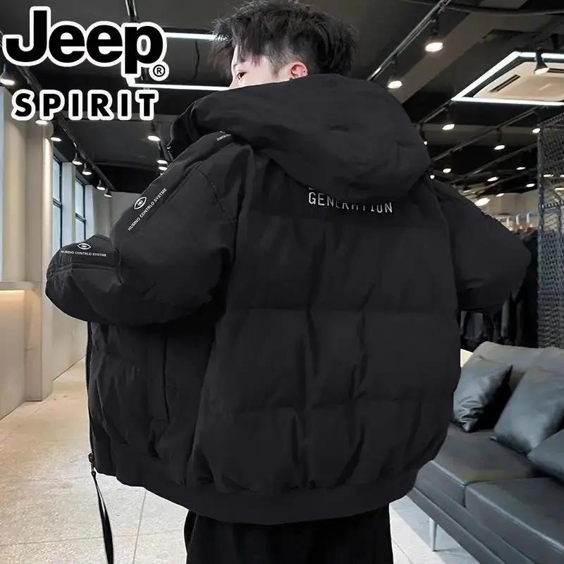 JEEP吉普羽绒服男士新款加厚棉衣韩版宽松面包服防寒棉服休闲外套