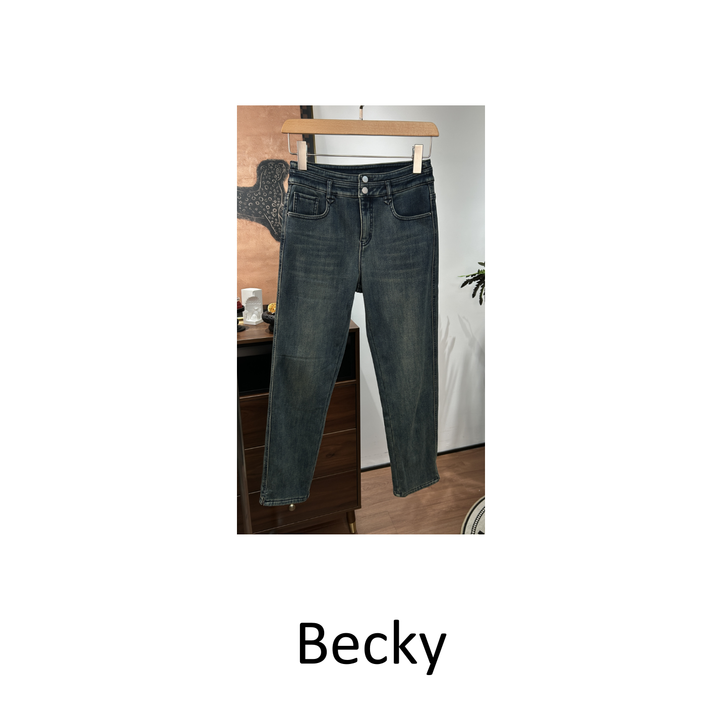 秋冬加绒四面弹九分百搭小脚牛仔裤