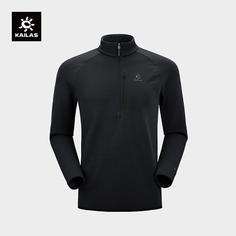 Kailas/凯乐石男款Polartec power wooltm 半开胸立领抓绒衣