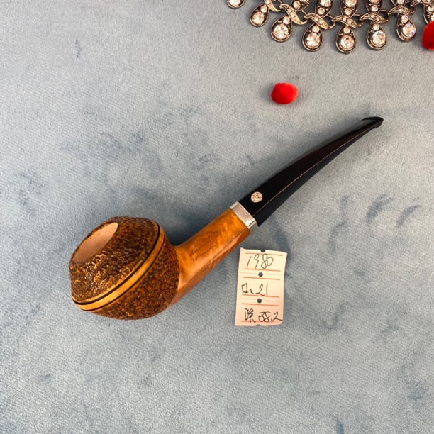 意大利玛仕石楠木直杆牛头海盐雕刻烟斗