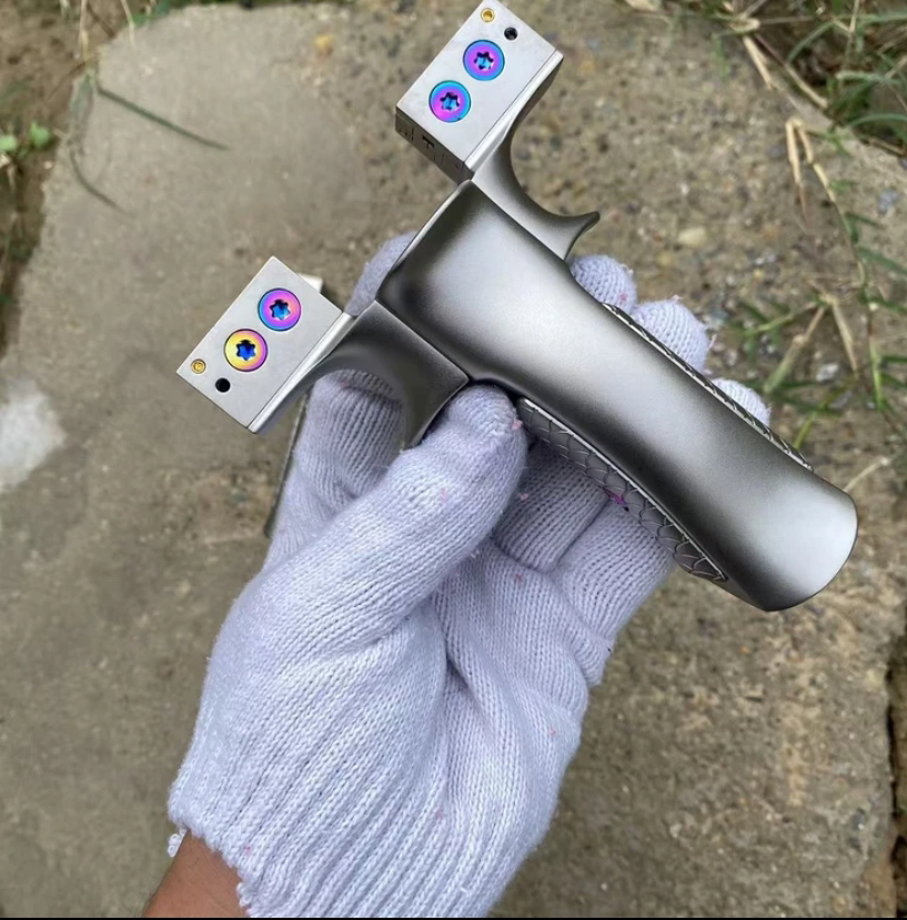 新品锁凤十代平头反向夹片钛合金弹弓