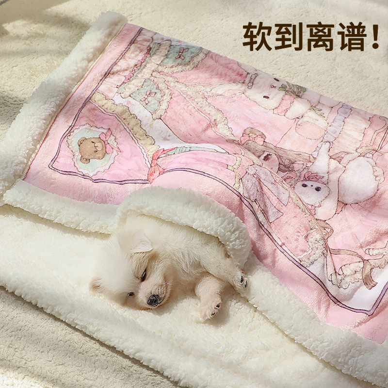 2023新款狗毯子狗窝垫子睡觉用宠物小毛毯小狗被子狗狗用品大全冬