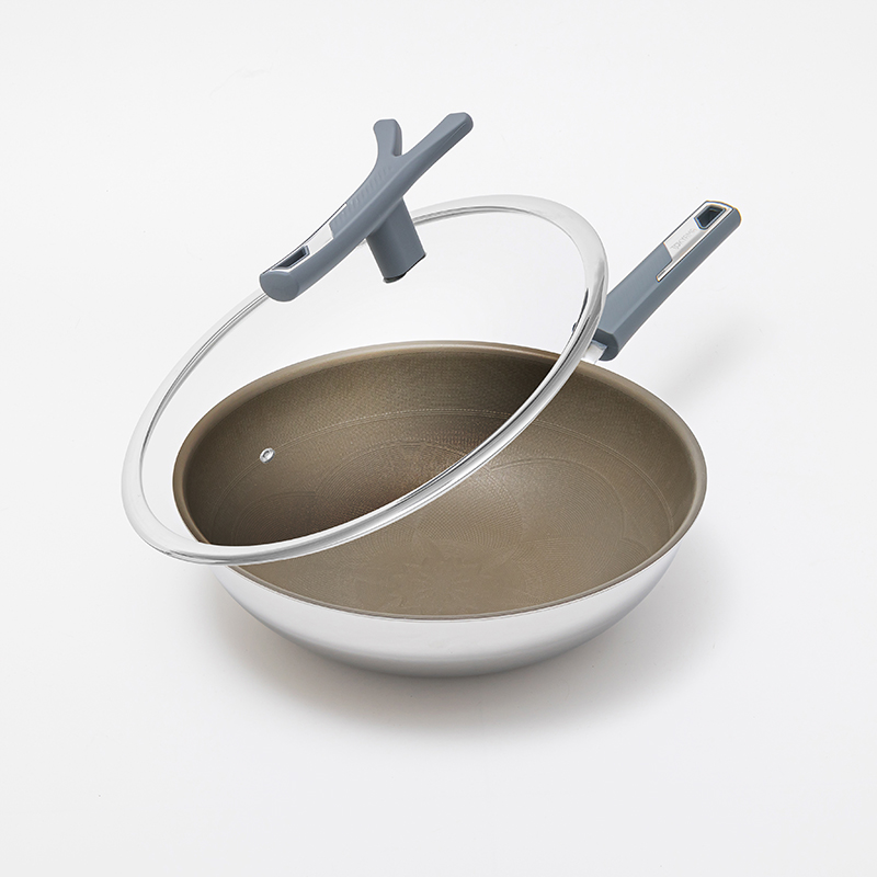 TOKYAMA航空有钛0涂层不粘锅炒锅家用32cm大容量电磁炉燃气通用