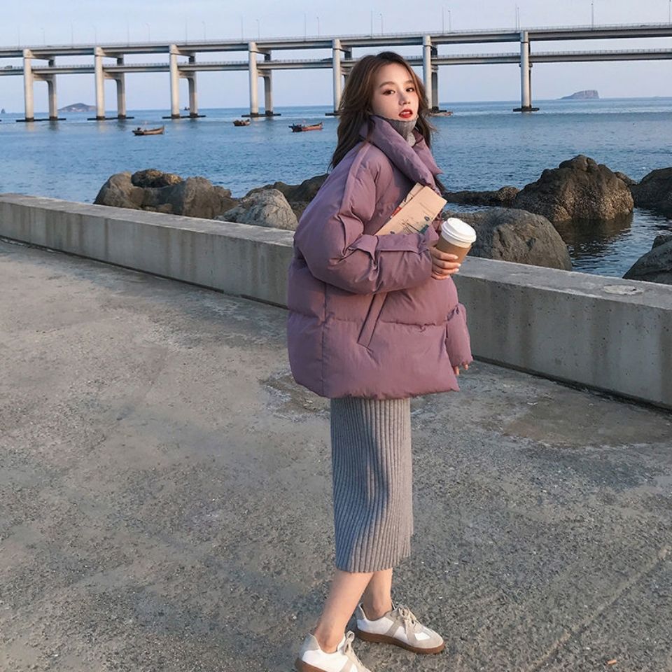 YAYA鸭鸭白鸭绒2024年冬季新款加厚女短款宽松学院风羽绒服韩版外