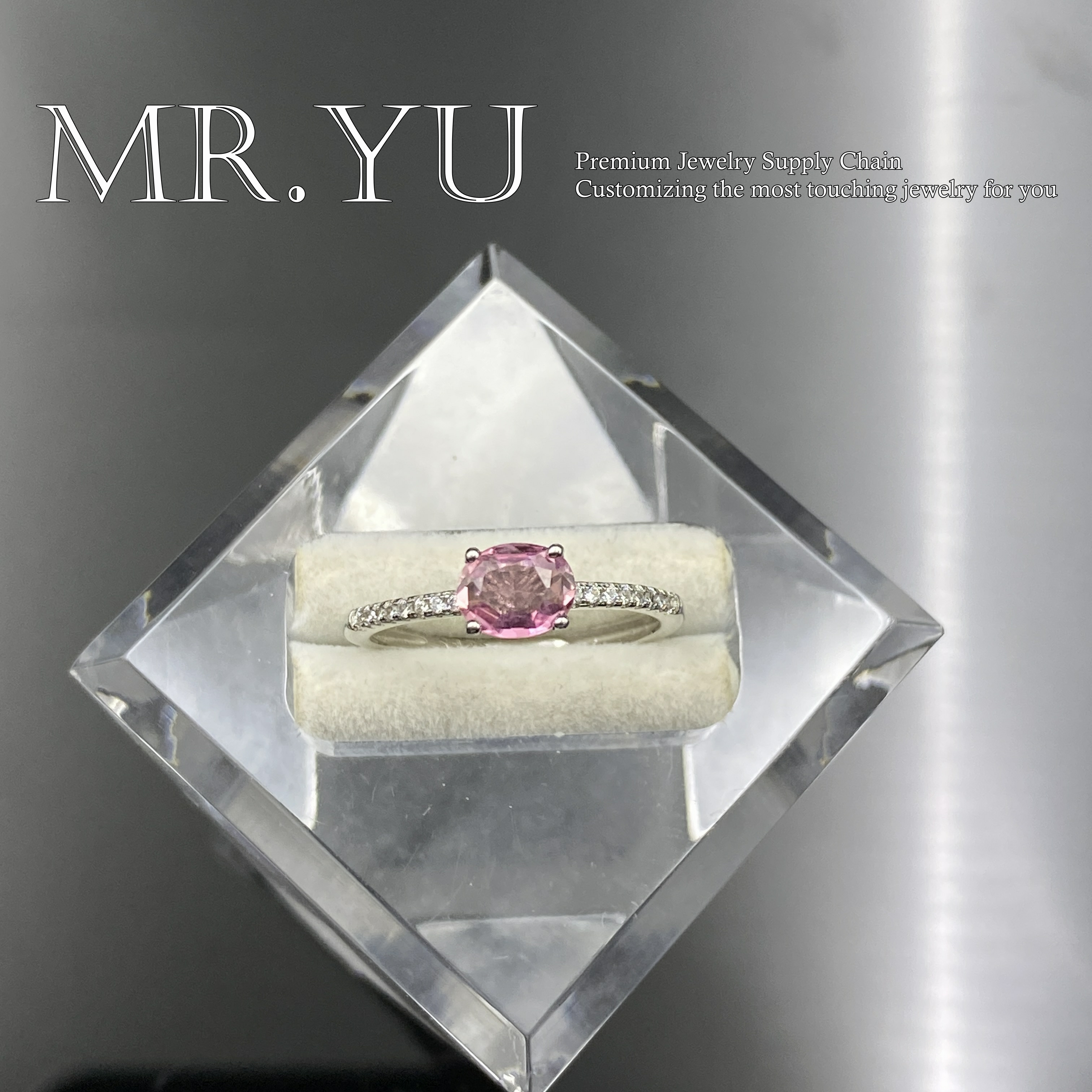 天然碧玺s925银戒指简约时尚精美精致优雅温柔经典开口戒指bx29