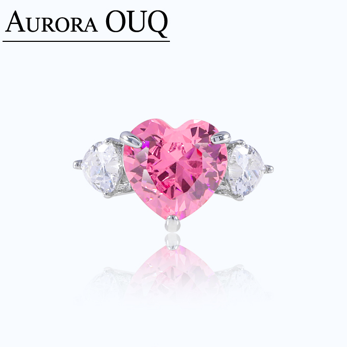 OuQ精致气质高氛围小众粉色戒指女款首饰YJ150389