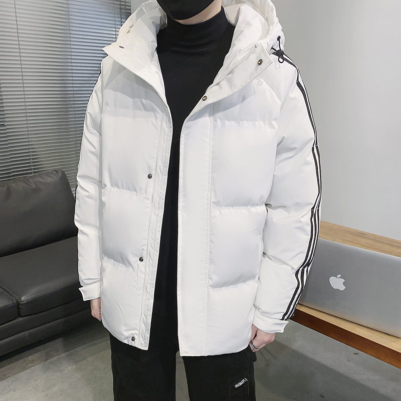男士连帽运动休闲防风秋冬季棉衣宽松百搭时尚保暖棉袄棉服